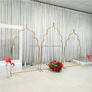 Furun Customized Gold/Silver Stainless Steel Gourd Shaped Durable Background Decoration for Wedding Party Events - Product Image 3