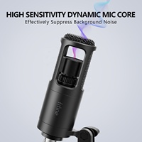 Microphone de studio d'enregistrement filaire dynamique Fifine K669D, microphone de podcasting pour ordinateur de bureau, microphone XLR à réduction de bruit