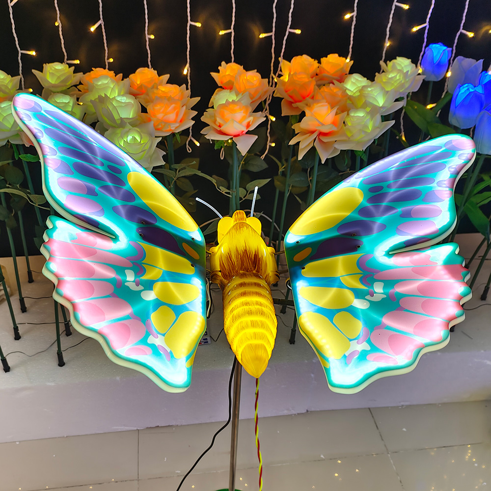 Wholesale 3D Dynamic Color Luminous Realistic Butterfly 3d Led Light Led Neon Butterfly