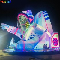 Beau dessin animé gonflable Charater astronaute gonflable géant Spaceman gonflable avec RGB éclairé