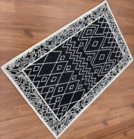 Tapis en laine tufté à la main à motifs floraux, design moderne, doux, de qualité supérieure, pour salon, chambre à coucher, décoration élégante pour la maison, lavable, antistatique