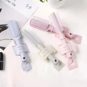 <span class=keywords><strong>Colore</strong></span> caramello professionale in plastica per <span class=keywords><strong>uomo</strong></span>, massaggio universale per <span class=keywords><strong>capelli</strong></span>, pettine circolare riccio piatto - Product Image 3