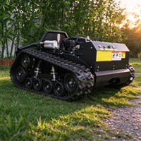 Tracteur à gazon diesel durable avec plateau de coupe de 42 pouces et bac de ramassage pour les exploitations agricoles et les grandes pâturages