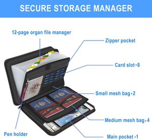 Công Suất Lớn Chống Cháy Không Thấm Nước Tài Liệu Tổ Chức Di Động Tập Tin Chủ Với Khóa Dây Đeo Vai Cho Nhà Văn Phòng Hoặc Trường Học - Product Image 6