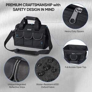 Échantillon gratuit Sac à outils directement de l'usine Sac d'électricien Oxford Imperméable Résistant à l'usure Ceinture à outils - Product Image 6