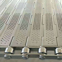 Nueva Cinta Transportadora de Malla Plana de Acero Inoxidable Ajustable, Resistente al Aceite