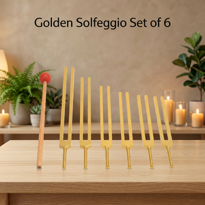 Diapasones Sagrados Solfeggio con Acabado Dorado, Juego Completo de 6 Piezas |   Incluye 528... - Product Image 2
