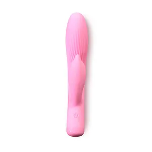Produk Dewasa G-spot Tongkat Getaran Ganda, Vibrator Mainan Seks Dewasa Kelinci Tahan Air Multi-kecepatan untuk Pasangan Wanita Dewasa