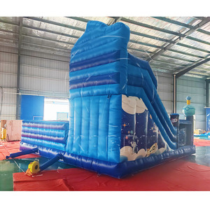 Parco Trampolini Gonfiabile Razzo Spaziale Blu - Gioco Rimbalzante Avventura Cosmica per Bambini all'Aperto - Product Image 6