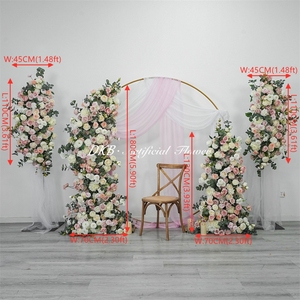 Long Runner <b>Artificial</b> Flower background for Wedding Decor Arch Backdrop sofa Flower Row & Floral Arrangement - Product Image 2