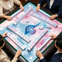 Tapis de Mahjong Américain Pliable de Luxe Écologique Imperméable Antidérapant Durable Portable pour Casino et Divertissement à Domicile