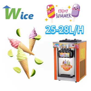 Machine à glace molle automatique de comptoir WICE Commercial 3 saveurs 25-28L/h - Product Image 1