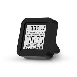 Télécommande intelligente IR WiFi Tuya avec écran LCD, capteur <span class=keywords><strong>de</strong></span> température et d'humidité, affichage <span class=keywords><strong>de</strong></span> l'heure, horloge PST-S09 - Product Image 1