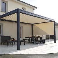 Pavillon de pergola motorisé bioclimatique moderne en aluminium Gazebo automatique de luxe étanche à la pluie pour balcon