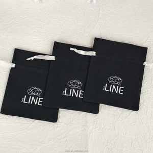 Pochette en coton anti-poussière à cordon de serrage, en suède recyclable, sérigraphiée avec logo personnalisé USM, de haute qualité, pour l'emballage - Product Image 4