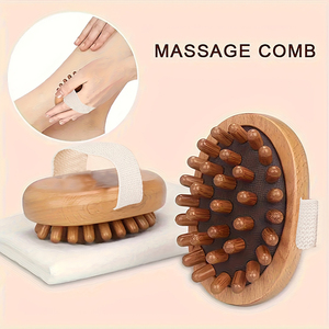 <span class=keywords><strong>Brosse</strong></span> de massage portable en bois <span class=keywords><strong>anti</strong></span>-cellulite, peigne de massage corporel, drainage lymphatique, pagaie de Guasha, masseur de méridiens - Product Image 3