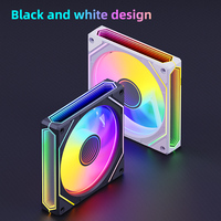 SNOWMAN ARGB Ventilateur de refroidissement Infinity Mirror Design Haut débit d'air Ventilateur de boîtier d'ordinateur Gaming PC 12V CPU Cooler Radiateur PWM Ventilateur