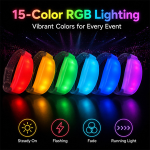สายรัดข้อมือ LED ไร้สายควบคุมด้วยรีโมท สำหรับเชียร์กีฬาในสนามกีฬา อุปกรณ์ประกอบการเชียร์แฟนคลับ - Product Image 3