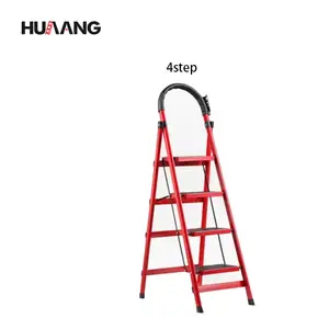 Own factory 2024 New Favorable library ladder High Quality Household Red Foldable Ladder modern Design Ladder
