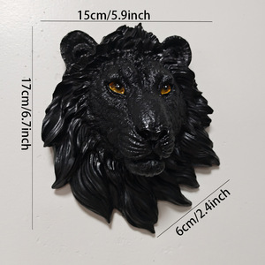Decoración de Pared con Cabeza de Animal 3D en Oferta, Escultura de Resina para Montar en la Pared con Cabeza de Tigre o León, 2 Tamaños, Decoración Realista de Vida Silvestre para el Hogar o Bar - Product Image 6