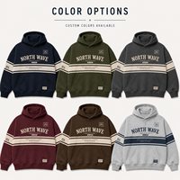 Sweat à capuche pour homme personnalisé, 100% coton néoprène 700 GSM, manches longues, rayé, style rétro, séchage rapide, grande taille, à capuche bouclée