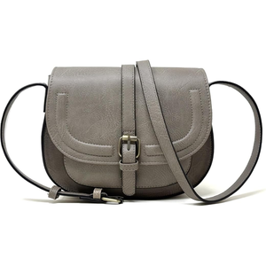 Minimalist Genuine Leather <b>Crossbody</b> <b>Bag</b> Black Buckle Closure All Seasons Women's <b>Mini</b> <b>Bag</b> - Product Image 3