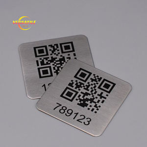 Plaques en métal gravées avec logo Plaques signalétiques Plaques signalétiques en aluminium avec étiquettes auto-adhésives - Product Image 2