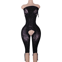 Body Dentelle Manches bar costumes Stripper Attire Club Wear Chic Design Adulte Performances Danse Exotique pôle danse vêtements