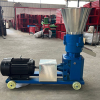Machine de fabrication de granulés d'aliments pour animaux de ferme (porcs, poulets, poissons, volailles, bétail) 80 kg/h, avec moteur diesel ou électrique