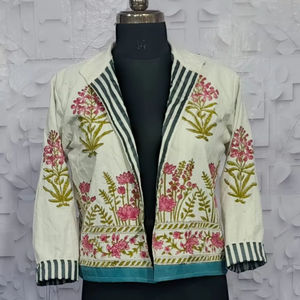 Veste longue en toile imprimée Suzani pour femme, style bohème, gypsy, festival, printemps, cadeau spécial - Product Image 1