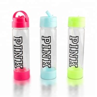 Botella de Plástico Libre de BPA, Ecológica, para Beber Directamente, Colores Surtidos, para Deportes, Uso Diario, Gimnasio, No Apta para Logotipo Personalizado