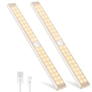 Grosir lampu led bar magnet-Lampu Bawah Kabinet LED, Cahaya Bar Lemari LED Magnet 2 Warna Temperatur Opsional, Bertenaga USB