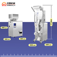 Machine d'emballage multifonctionnelle DZD-320B 10-500g pour chips, céréales, noix, sucre, riz, épices, pop-corn, café, snacks, sachets alimentaires