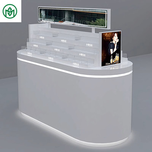 Tùy Chỉnh Sang Trọng Nước Hoa Cửa Hàng <span class=keywords><strong>Kiosk</strong></span> Thiết Kế LED Ánh Sáng Vẻ Đẹp Salon Sản Phẩm Hiển Thị Showcase Giá Trang Điểm Hiển Thị Đứng Cho Cửa Hàng - Product Image 5