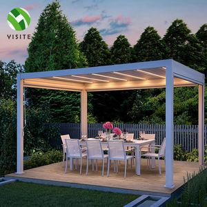 Gazebo en aluminium YST, couleur, taille et matériau personnalisés, pour usage domestique, loisirs en plein air, grande muraille, LED, anti-rongeurs, imperméable - Product Image 1