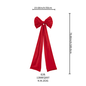 Rubans en polyester personnalisés écologiques <span class=keywords><strong>de</strong></span> 80*180 cm, grands rubans en forme <span class=keywords><strong>de</strong></span> papillon <span class=keywords><strong>pour</strong></span> la décoration <span class=keywords><strong>de</strong></span> l'arbre <span class=keywords><strong>de</strong></span> Noël - Product Image 3