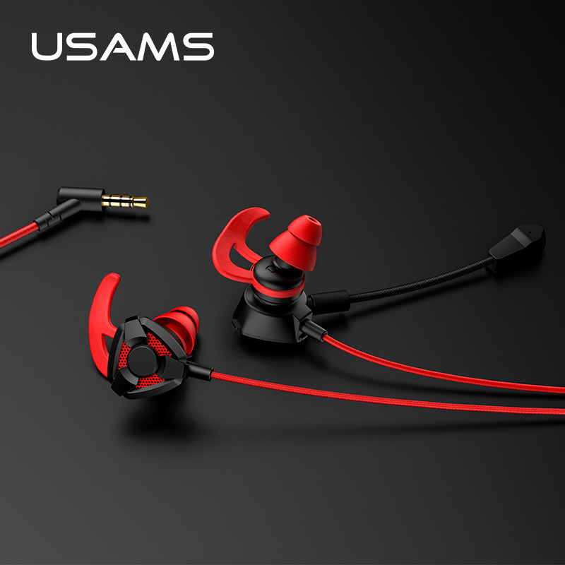 USAMS EP-27 Intra-auriculaires clip Écouteur 1.2 m stéréo crochet style Gaming casque écouteur