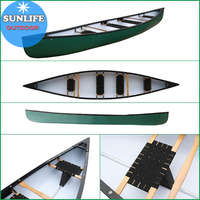 Canoë/kayak de pêche en plastique vendu à chaud, grande taille durable de 16 pieds de long pour 4 personnes, fabricants de canoës et canoës en Chine