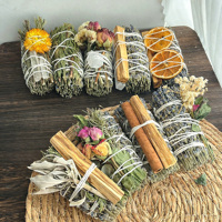 Pot-pourri purifiant à la lavande naturelle, lot de sauge blanche et sauge bleue, produits aromatiques d'aromathérapie