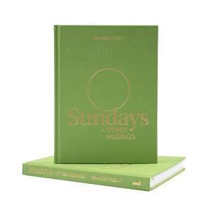 Chất Lượng Cao Tùy Chỉnh Bìa Cứng Cuốn Sách Kem Giấy Màu Đen Trắng Được Thiết Kế Trang Màu Xanh Lá Cây Vải Vàng Lá Cứng Bìa Cứng In Ấn Các Tông - Product Image 3