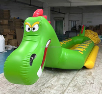 Bateau gonflable double tube, bateau banane, poisson volant, bateau dinosaure tractable pour les sports nautiques