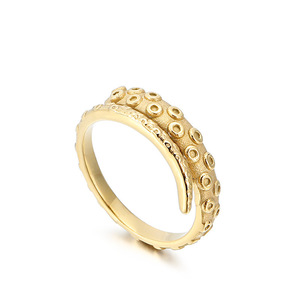 Herren Geometrischer Wasserdichter Vergoldeter Edelstahl Kristall-Strass Bart-<span class=keywords><strong>Ring</strong></span> Klassischer Unisex Verstellbarer Offener CNAS-Zertifizierter <span class=keywords><strong>Ring</strong></span> - Product Image 6