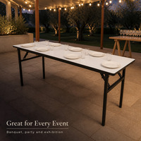 Table pliante rectangulaire gain de place pour petite pièce, bureau à domicile, restaurant, café, cuisine