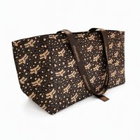 Sac fourre-tout pliable en PP tissé, gain de place, imperméable, réutilisable pour les courses, avec fermeture Velcro, vente en gros
