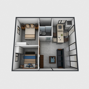 Chambre de conteneur personnalisée Amovible Rapide Lcl Boîte d'assemblage facile Maison mobile Maison conteneur préfabriquée de luxe - Product Image 1