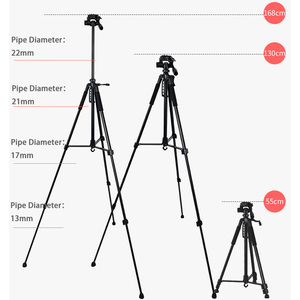360 1,68 M teléfono portátil profesional y trípode para cámara <span class=keywords><strong>DSLR</strong></span> ajustable para viajes y uso doméstico - Product Image 6