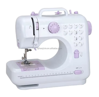 FHSM-505S Machine à coudre surjeteuse portable mini 12 points multifonction pour débutants et enfants, aiguille simple, nouveau moteur domestique
