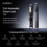 Serrure de porte intelligente LNDU H10 à double caméra, écran de visualisation de 4,5 pouces, reconnaissance faciale 3D, interphone vidéo, serrure de porte automatique