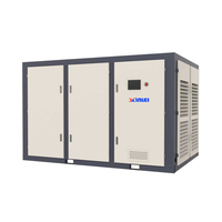 Compresor de Aire de Tornillo de Dos Etapas, Lubricado, Refrigerado por Aire, de Accionamiento Directo, Marca XINLEI, Modelo XLPM75A-IID, 75hp 55kw, Nuevo, Estacionario, 380V