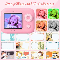 Mini enregistreur vidéo numérique portable avec zoom, impression instantanée de photos, cadeau de Noël ou d'anniversaire, appareil photo jouet 720P pour enfants